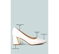 Zaila Metallic Accent Block Heel Pumps Women