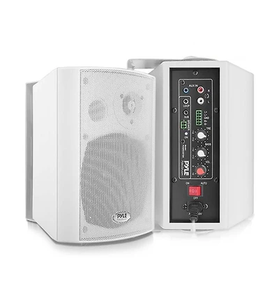 Bluetooth Wall Mount Speaker System - Active Powered Wall Mount Home Speakers, MP3/Aux/Rca Input (5.25 -inch, 300 Watt Max)