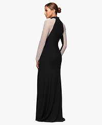 Xscape Women's Mock Neck Maxi Dress