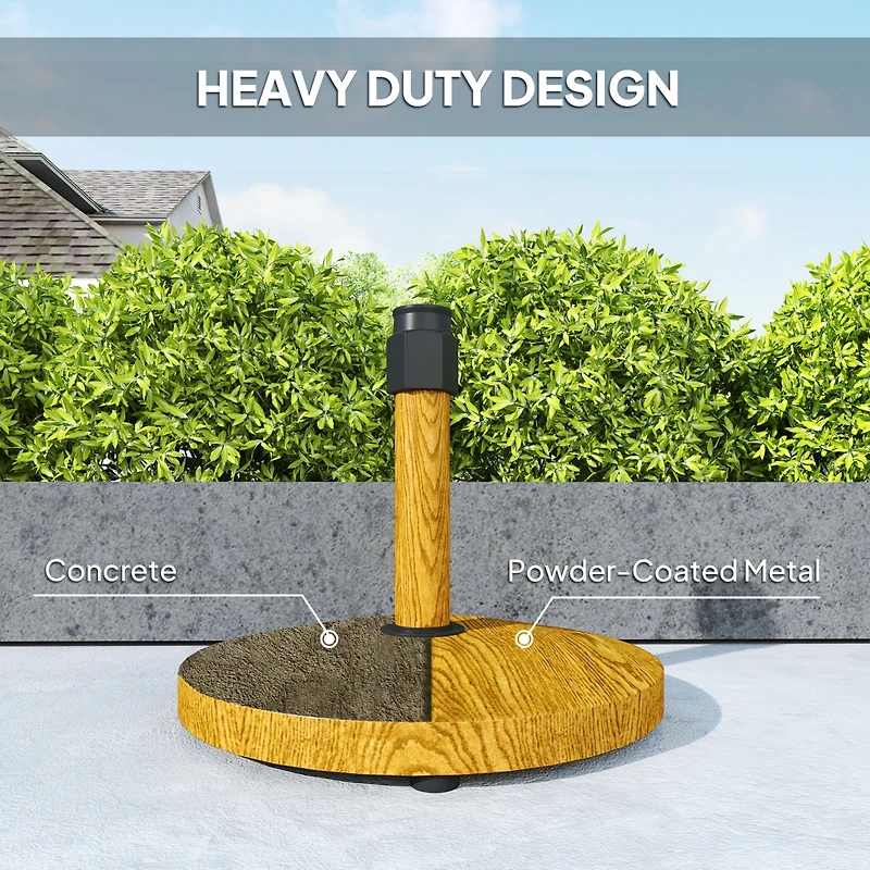 Outsunny Patio Umbrella Base Outdoor Umbrella Base with Wheels,