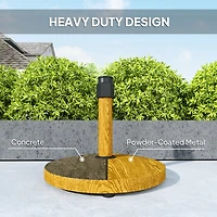 Outsunny Patio Umbrella Base Outdoor Umbrella Base with Wheels,