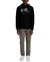 Karl Lagerfeld Paris Men's Graffiti Textured Pull-On Sweatshirt