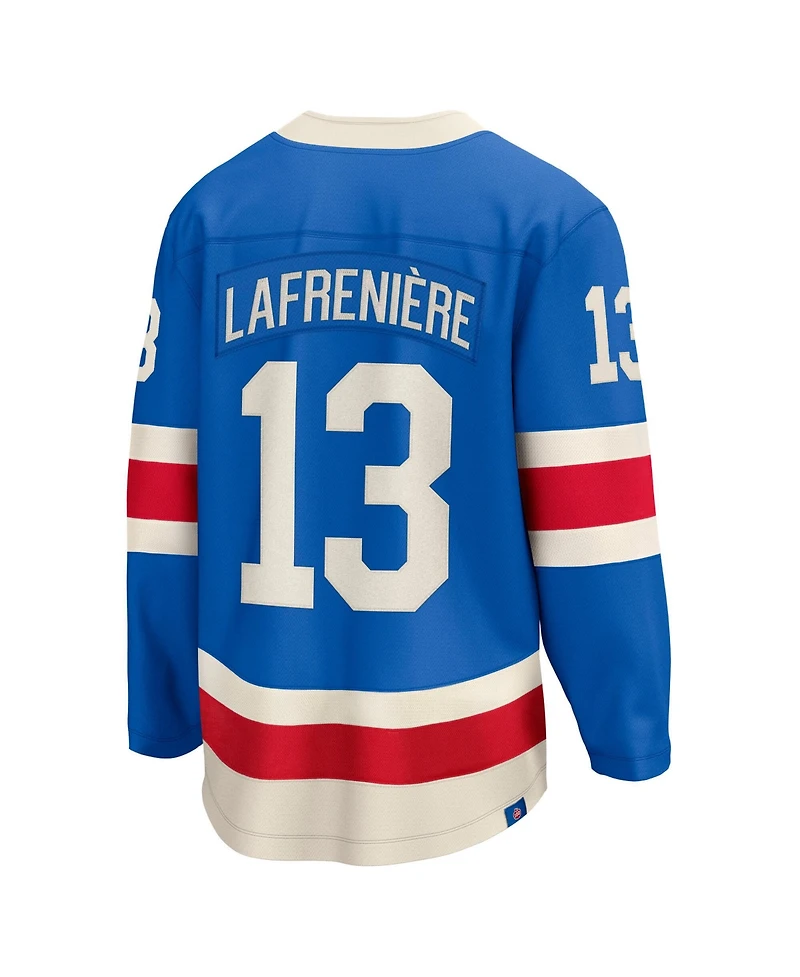 Fanatics Men's Alexis Lafreniere Blue New York Rangers Centennial Breakaway Player Jersey
