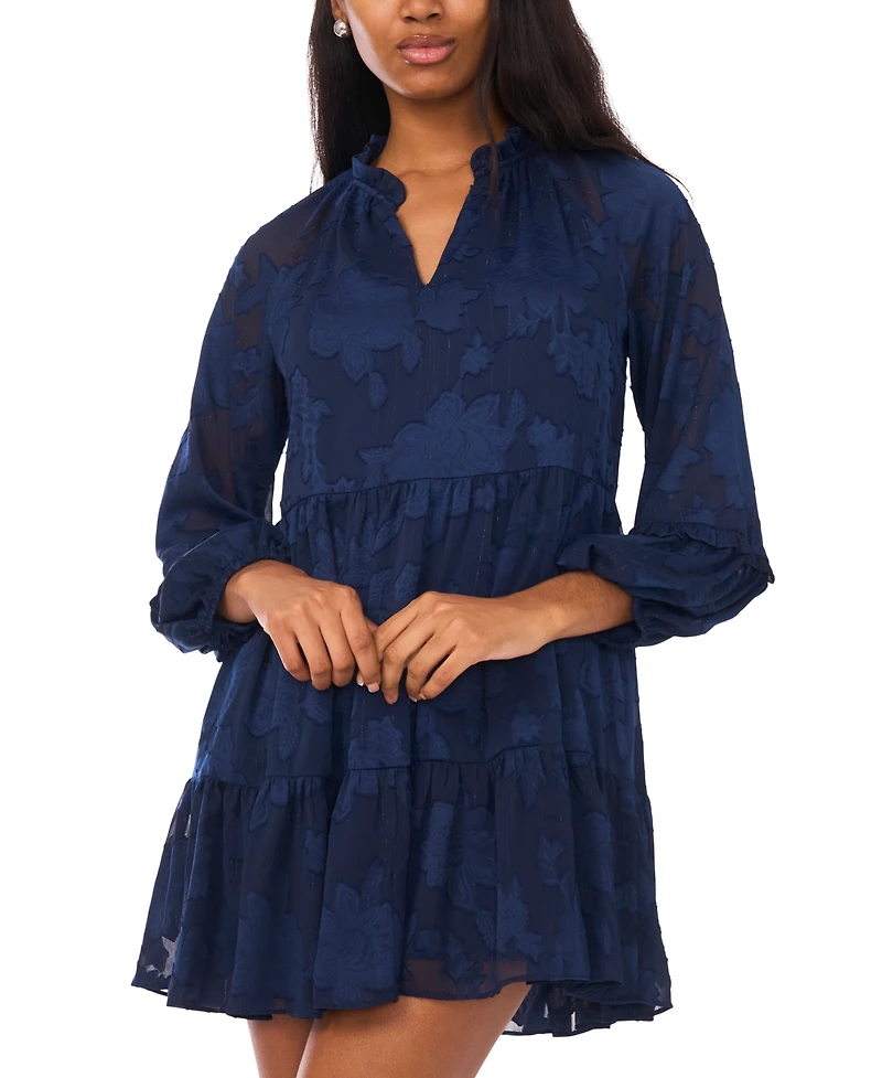 Msk Petite Ruffle Sleeves Shift Dress