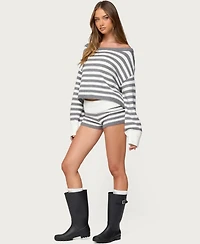 Edikted Women's Saphi Striped Oversized Knit Sweater