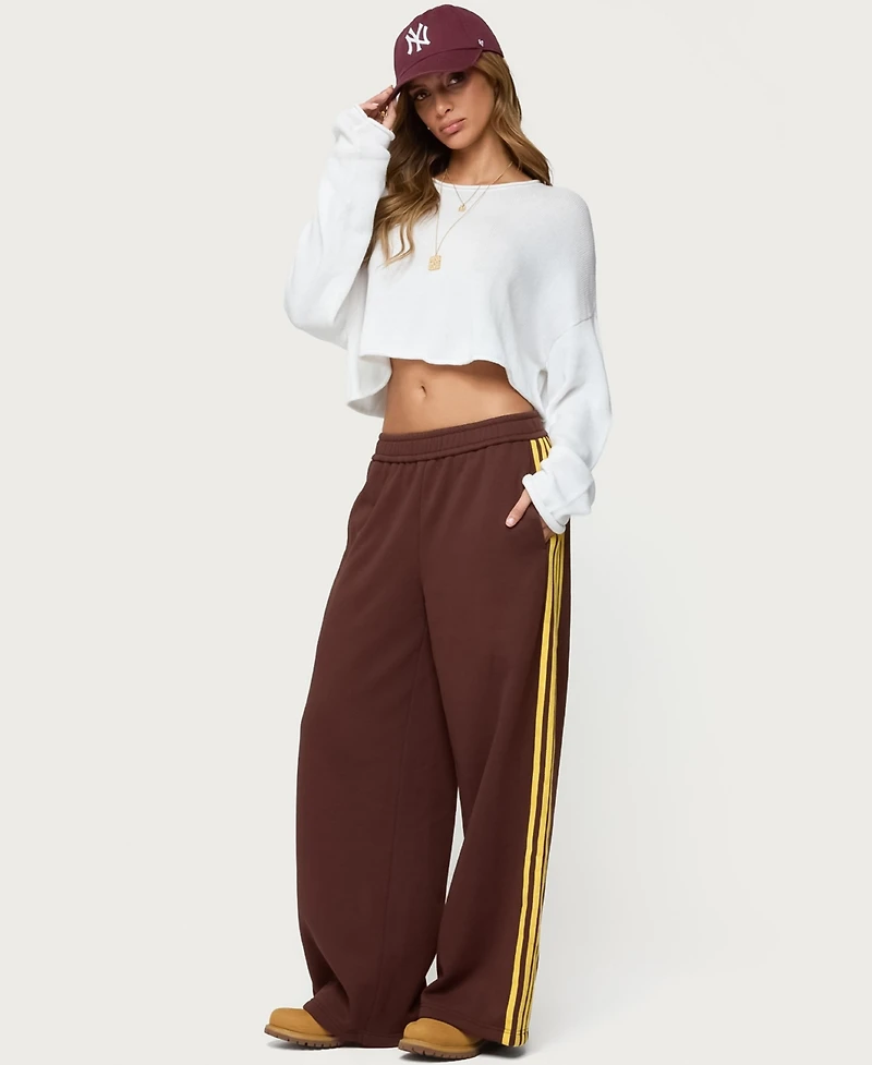 Edikted Women's Sorin Contrast Striped Sweatpants