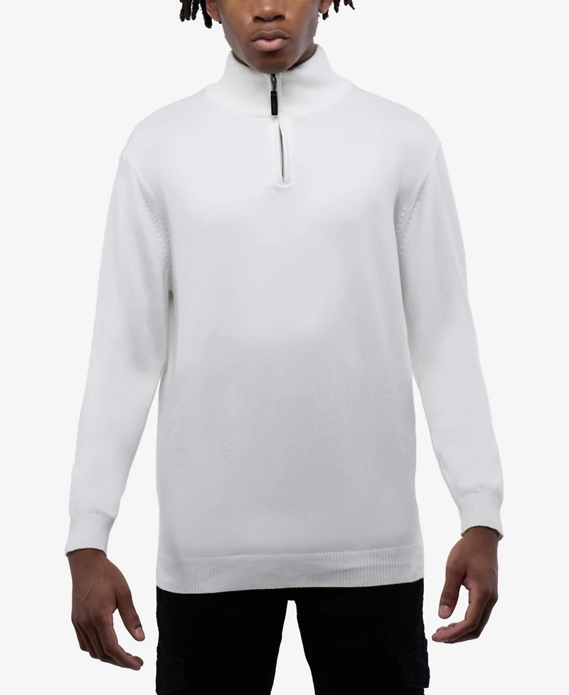 Xray Men's Quarter Zip Mock Neck Sweater