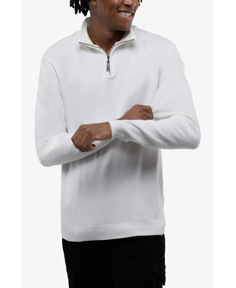 Xray Men's Quarter Zip Mock Neck Sweater