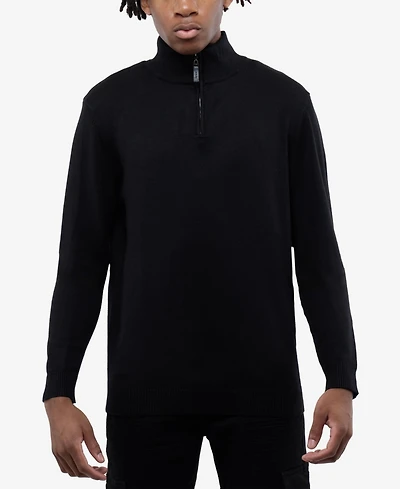 Xray Men's Quarter Zip Mock Neck Sweater