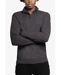 Xray Men's Quarter Zip Mock Neck Sweater