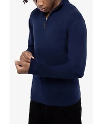 X Ray Men's Quarter Zip Mock Neck Sweater