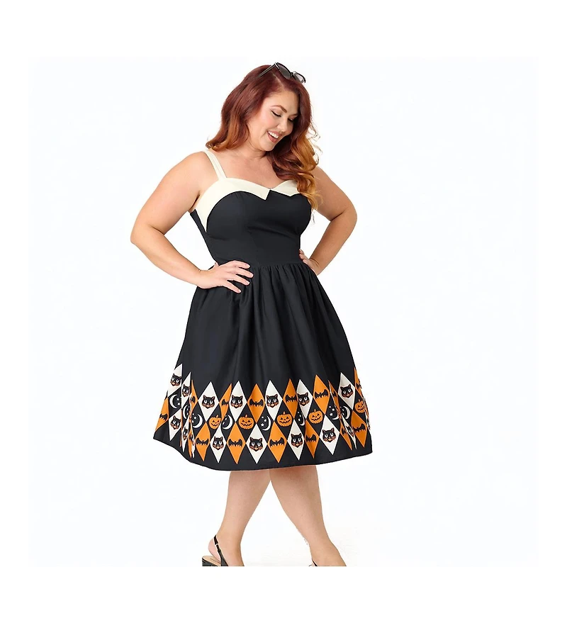 Unique Vintage Plus Rachel Swing Dress