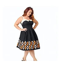 Unique Vintage Plus Rachel Swing Dress