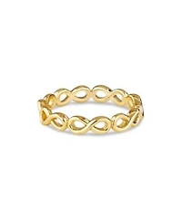 Devata Infinity Eternity Ring In Gold Plated Sterling Silver Size 6