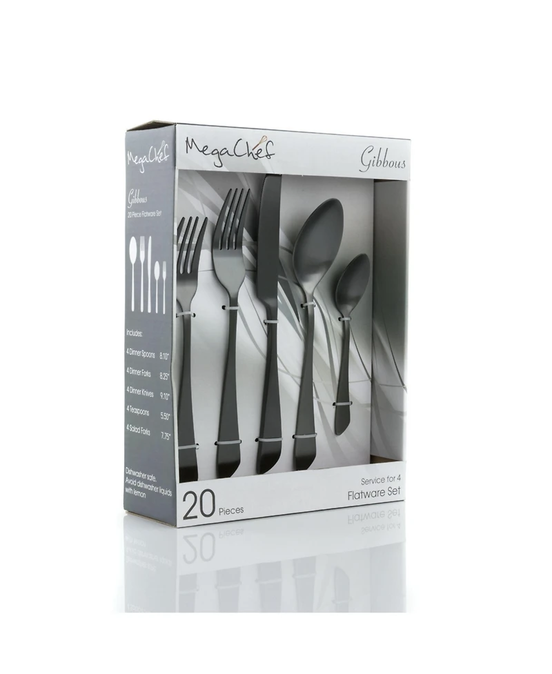 MegaChef Gibbous 20 Piece Flatware Utensil Set