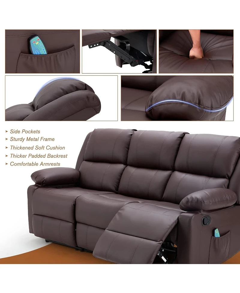 Aecojoy Recliner Couch with Massage&Heat Function