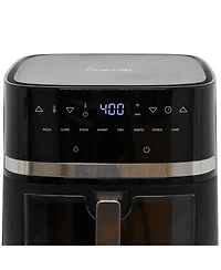 MegaChef 8 Liter Digital Electric Air Fryer with Transparent Window in Black