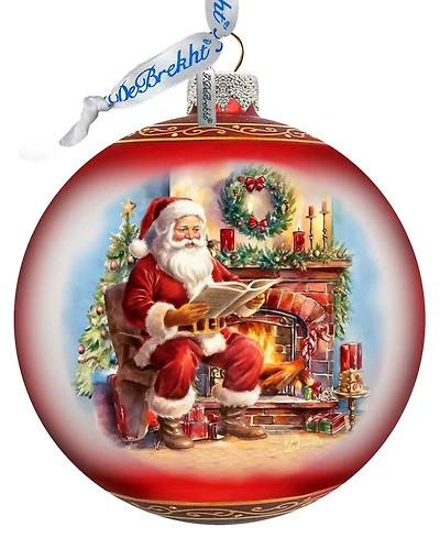 G. Debrekht Santa's Cozy Audit Le Glass Ornament