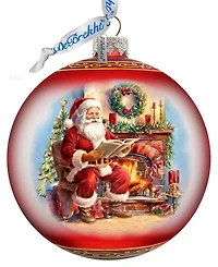 G. Debrekht Santa's Cozy Audit Le Glass Ornament