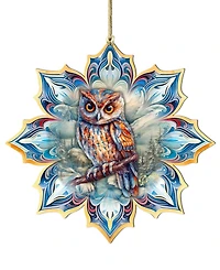 Designocracy Great Horned Owl Snowflake Ornament