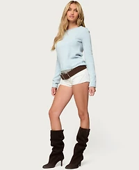 Edikted Women's Sonny Relaxed Rolled Sweater