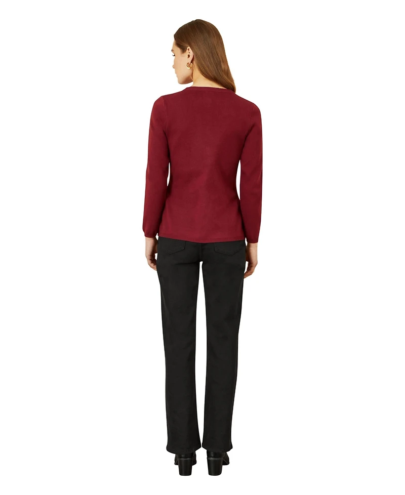 Yumi Women's Chic Peplum Button Up Cardigan
