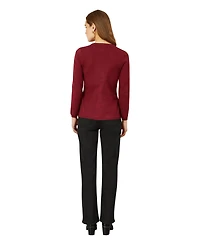 Yumi Women's Chic Peplum Button Up Cardigan