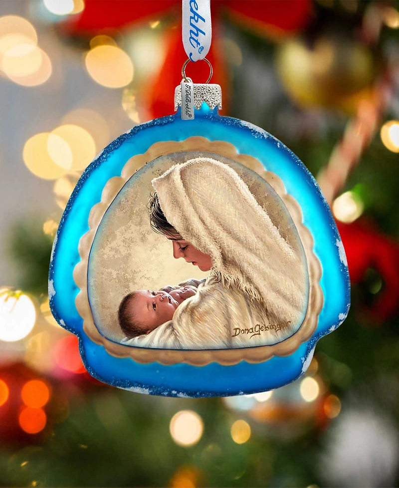 G.Debrekht Mother of God Glass Christmas Ornament