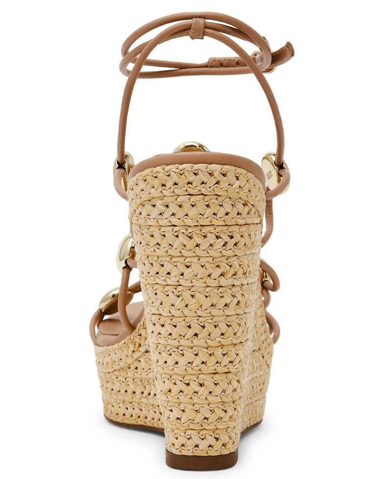 Steve Madden Women's Oaklie Studded Strappy Wedge Sandals