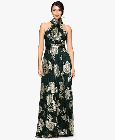 Betsy & Adam Petite Halter Sleeveless Dress