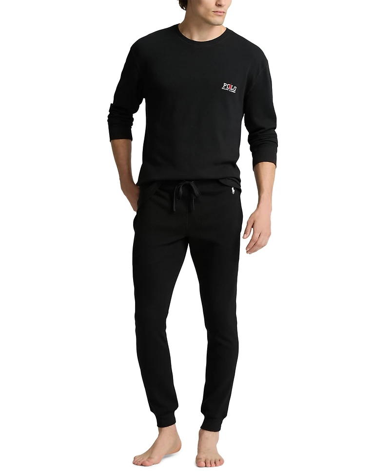 Polo Ralph Lauren Men's 2-Piece Thermal Pajama Long Sleeves T-Shirt and Joggers Set