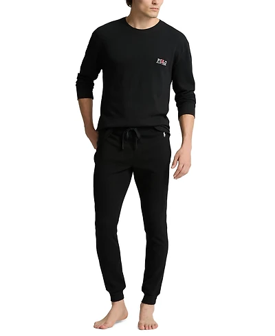 Polo Ralph Lauren Men's 2-Piece Thermal Pajama Long Sleeves T-Shirt and Joggers Set