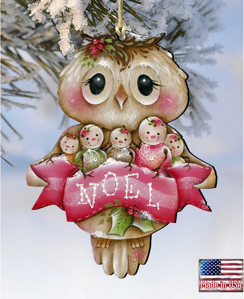 Designocracy Owl You Need Is Love Holiday Ornament