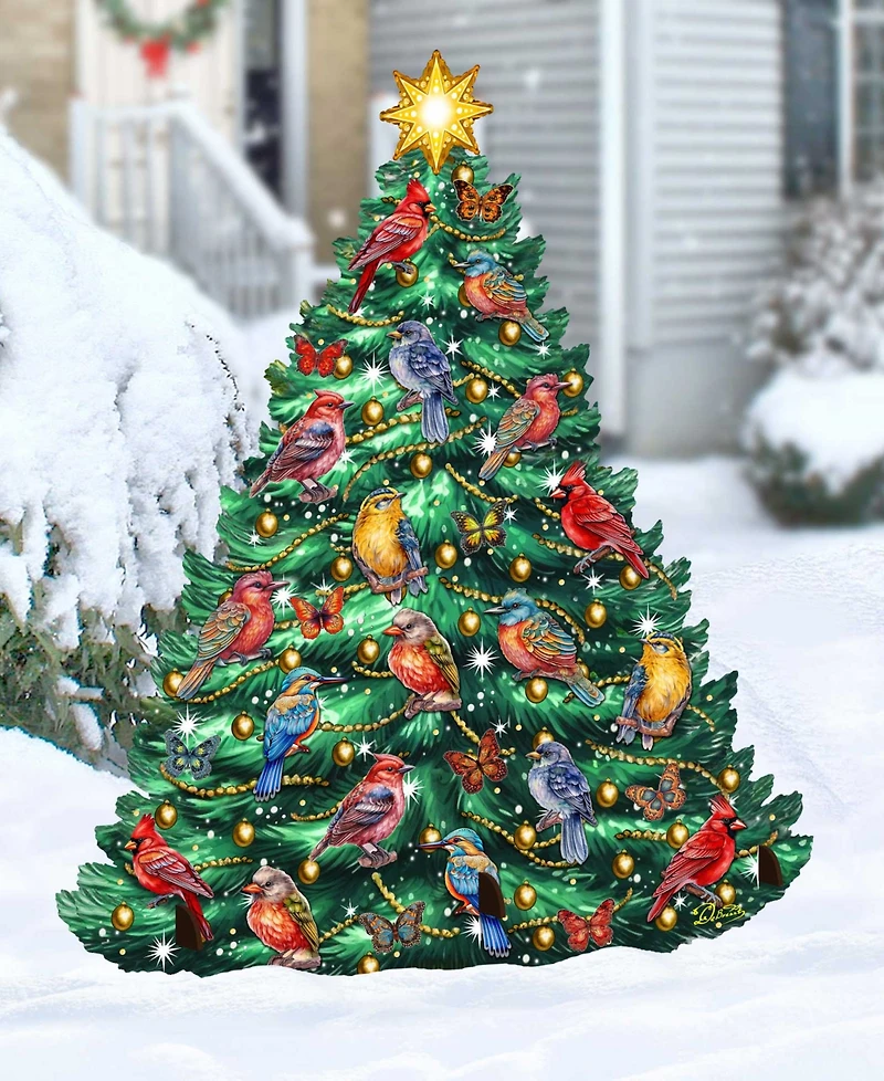 Designocracy Christmas Birds Tree Holiday Decor