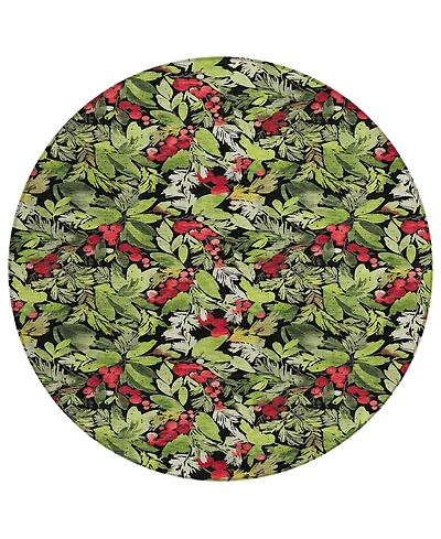 Addison Holiday Washable Indoor/Outdoor ACN1816 8'x8' Round Area Rug