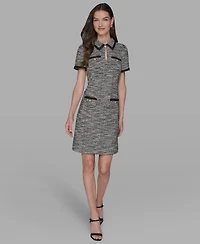 Karl Lagerfeld Paris Women's Collared Shift Dress