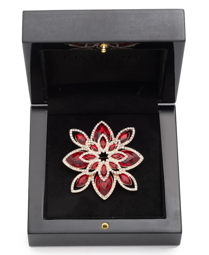 Givenchy Siam Gold-Tone Floral Boxed Pin