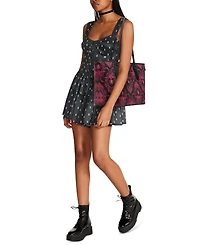 Betsey Johnson Leopard Embroidered Patch Tote