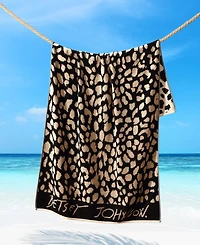 Betsey Johnson Leopard Printed Cotton Blend Beach Towel
