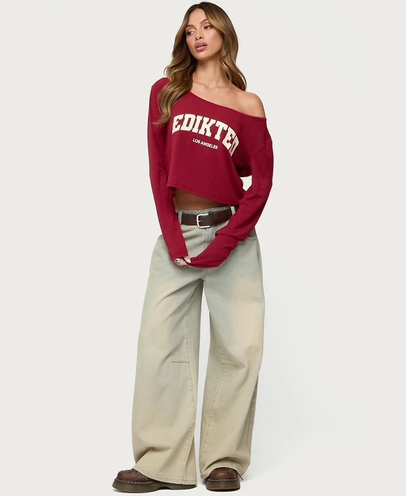 Edikted Womens La Babe Off Shoulder Top