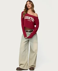 Edikted Womens La Babe Off Shoulder Top