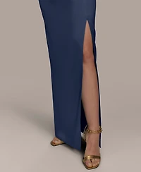 Donna Karan New York Women's Ruched Strapless Gown