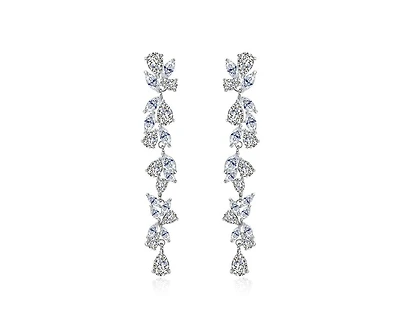 Promise Crystal Drop Long Earrings