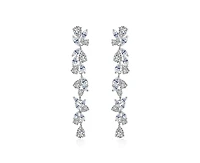 Promise Crystal Drop Long Earrings