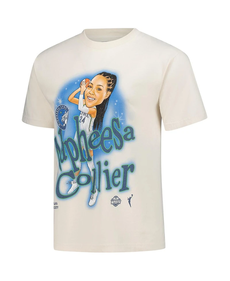 Playa Society Men's and Women's Napheesa Collier Oatmeal Minnesota Lynx Sketch T-Shirt