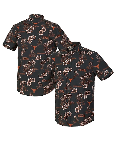 Reyn Spooner Men's Black Texas Longhorns Kekai Classic Tri-Blend Button-Down Shirt