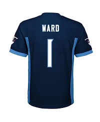Outerstuff Big Boys and Girls Cameron Ward Navy Tennessee Titans Replica Player Jersey