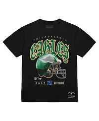 Mitchell & Ness Men's and Women's Black Philadelphia Eagles Classic Helmet T-Shirt
