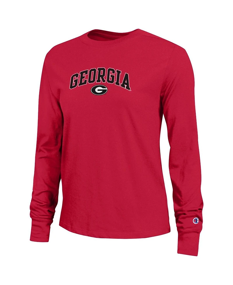 Champion Women's Georgia Bulldogs Arch Over Logo Long Sleeve T-Shirt
