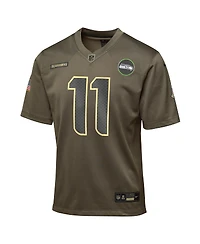 Nike Big Boys and Girls Jaxon Smith-Njigba Olive Seattle Seahawks 2025 Salute to Service Game Jersey